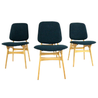 Set 4 Vintage Stoelen In De Stijl Van Arne Hovmand Olsen Reupholstered