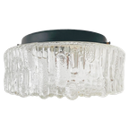 Mid-century Ronde Kubistische Plafondkap Helder Bubbelglas 1960’s thumbnail 1