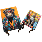 2 Bijzettafeltje - Eclectisch, Panter, Chimpansee thumbnail 1