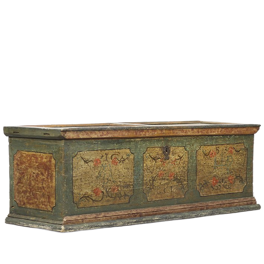 Antieke Beschilderde Bruidskist 1753 1