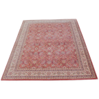 Groot En Luxe Voornamelijk Roze/ Rood Wollen Oosters Vloerkleed 345x250cm thumbnail 1