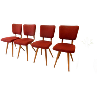 4 X Retro Vintage Stoel Eetkamerstoel Jaren 50 60 Stoelen