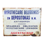 Emaille Bord Beleggings -En Depositokas Antwerpen thumbnail 1