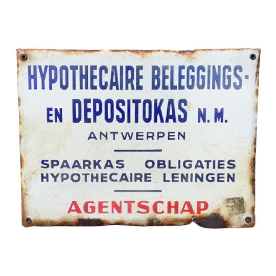 Emaille Bord Beleggings -en Depositokas Antwerpen 1
