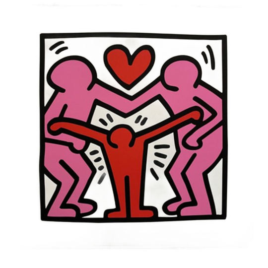 Keith Haring Untitled Family, Licensed By Artestarny And Printed In U.k. 1