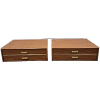 Set Van 2 Zwevende Nachtkastjes Vintage Gero Besteklade Kast