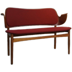 Rare Teak And Oak Bench By Arne Hovmand-olsen For Bramin Denmark, 1950s thumbnail 1