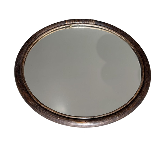 Grote Ronde Vintage Manou Rotan Spiegel 1