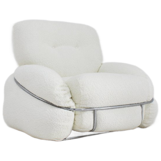 Vintage Adriano Piazzesi Okay Fauteuil Jaren 70 Italië 1