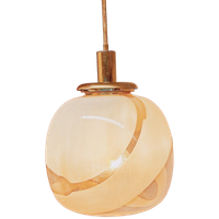 Italian Murano Glass Swirly Donut Hanging Light