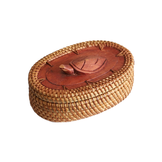 Vintage Handgeweven Mandje Van Lombok Eilanden Indonesie, 1960 1