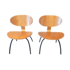 Vintage Plywood Fauteuil Stoel Design Jaren 80 Ikea thumbnail 1