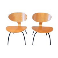 Vintage Plywood Fauteuil Stoel Design Jaren 80 Ikea