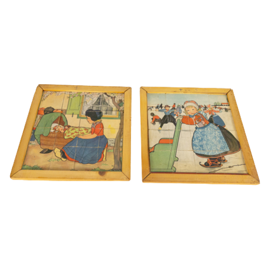 Kinderspuzzels (2) - Rie Cramer (1877-1977) - Karton - Papier - Hout - 1930's 1