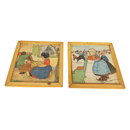 Kinderspuzzels (2) - Rie Cramer (1877-1977) - Karton - Papier - Hout - 1930'S