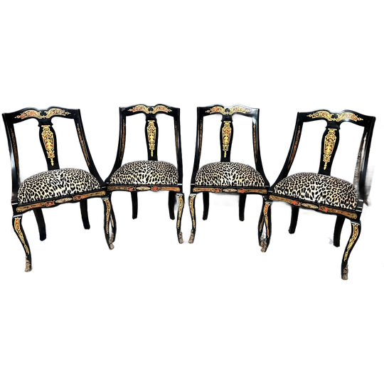 Set Van Vier Stoelen In Boulle-stijl. 1