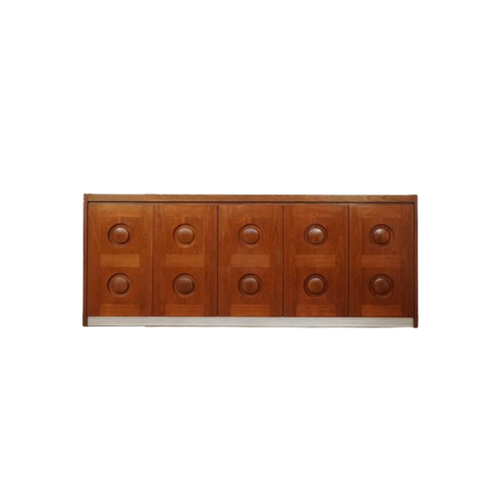Brutalist Highboard In Cherry Wood 1