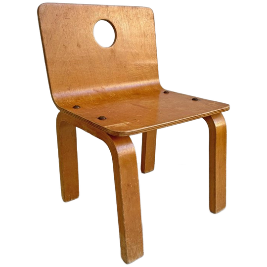 Vintage Plywood Kinderstoeltje Cor Alons Voor Gouda Den Boer 1