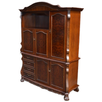 Wandkast 2 Delig Met Notenhout Fineer
