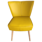 Retro Cocktail Stoel Scandinavische Stijl Geel thumbnail 1