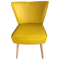 Retro Cocktail Stoel Scandinavische Stijl Geel