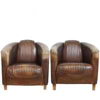 Exclusieve Set Rundleren Aviator Design Fauteuils Met Een Bijzondere Kleurstelling