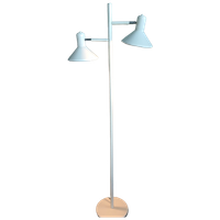 Vloerlamp Design Met Twee Spots Wit