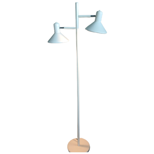 Vloerlamp Design Met Twee Spots Wit 1