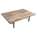 Industriële Salontafel Metaal Met Steigerhouten Blad thumbnail 1