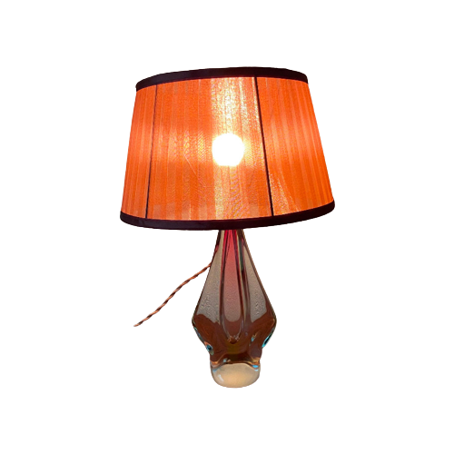 Belgische Tafellamp Uit De Fabriek Van: Val Saint Lambert / Art Deco Lamp / Periode 1920 - 1940