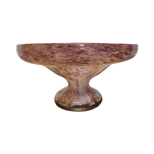 Vintage Design Schaal Met Melkglas Eind 20ste Eeuw 1