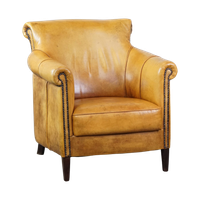 Gezellige, Comfortabele Rundleren Fauteuil/armchair In Een Unieke Kleur