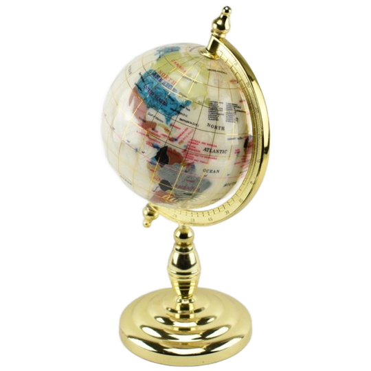 Tafelmodel Wereldbol Met Parelmoer 1