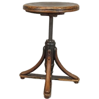 Antieke Bentwood Swivel Pianokruk Krukje