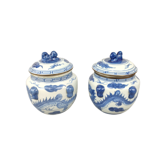 2 Chinese Potten Met Deksel 1
