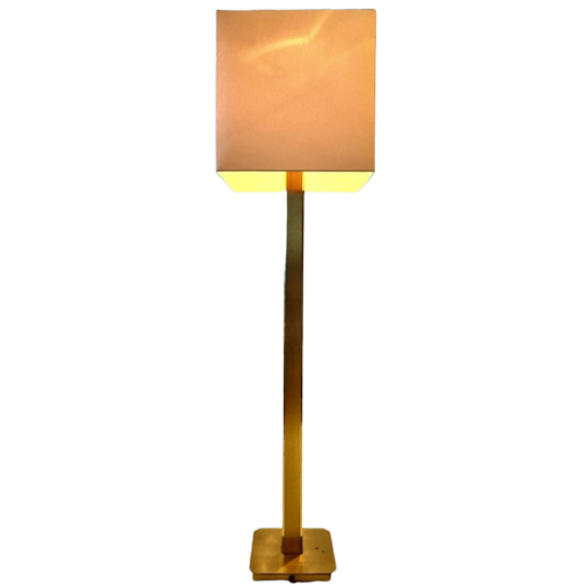Column Lamp Made Of Brass, In Style Of Springer, Kovacs, Rizzo 1
