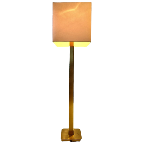 Column Lamp Made Of Brass, In Style Of Springer, Kovacs, Rizzo