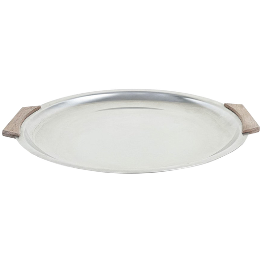 Round Stainless Steel Tray, Danish Design, 1970s, Made In Denmark 1