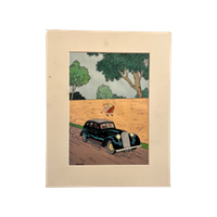 Kuifje Poster By Hergé, Kuifje Springt Op Een Auto!