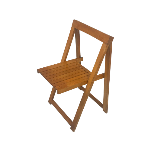 Aldo Jacober - Folding Chair Model ‘Trieste’ - Bazzani Italy - Light Oak (Wood Grain)