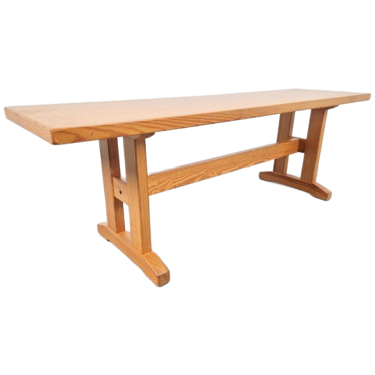 Scandinavisch Daumiller Pine Houten Bank 1960 Grenen Bankje 1
