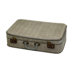 Grijs Ruitje Brocante Koffer Vintage Suitcase Opberger thumbnail 1