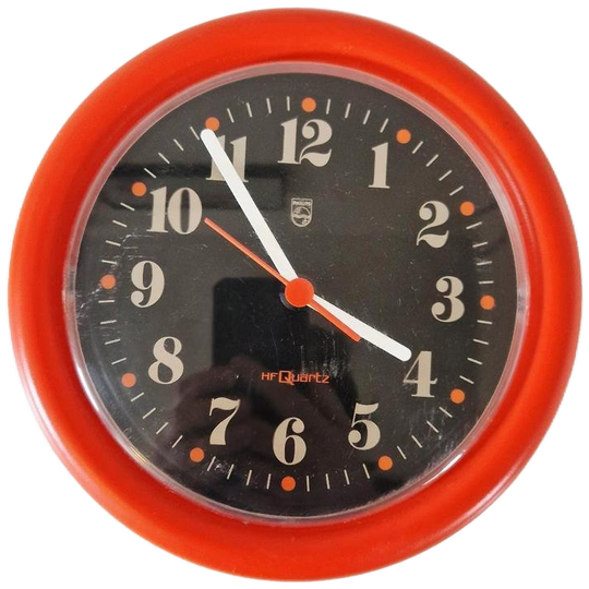 Vintage Klok Wandklok Jaren 70 Oranje Klok Philips 1