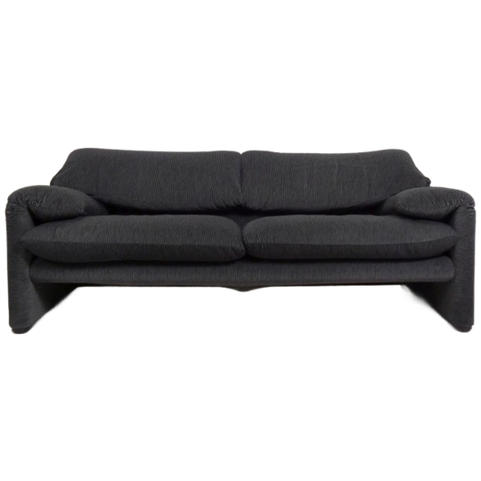 Cassina Maralunga 2,5 Zit - Bicolore Stof Zwart/grijs 1