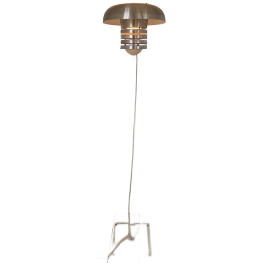 Vintage Design Vloerlamp Met Perspex Voet Scandinavisch 1