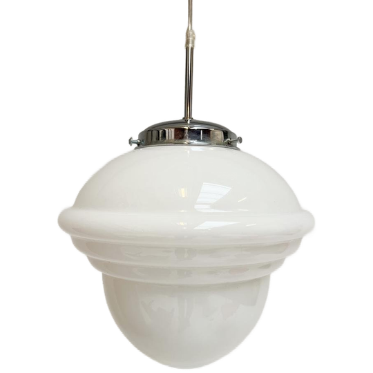Opaalglazen Plafondlamp Met Kabel Uit De 1960’S 1
