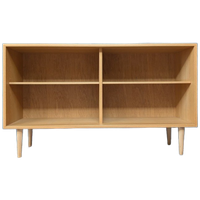 Midcentury Eiken Lage Boekenkast, Borge Mogensen