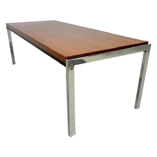 Deens Design Salontafel Teak Chroom Mid-century 1