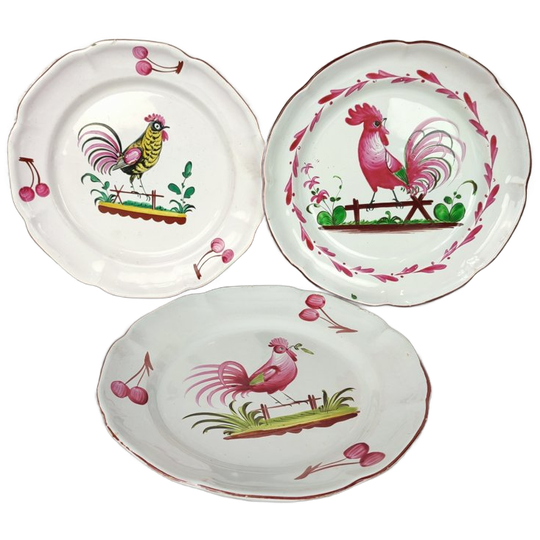 3 Antieke Borden Les Islettes / Strasbourg Ca. 1800 1