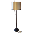 Klassiek - Vloerlamp - Staande Lamp - Met Leder Omkleed -1950 thumbnail 1